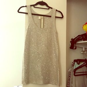 Never worn Gold sequin sweater tank by Marty M